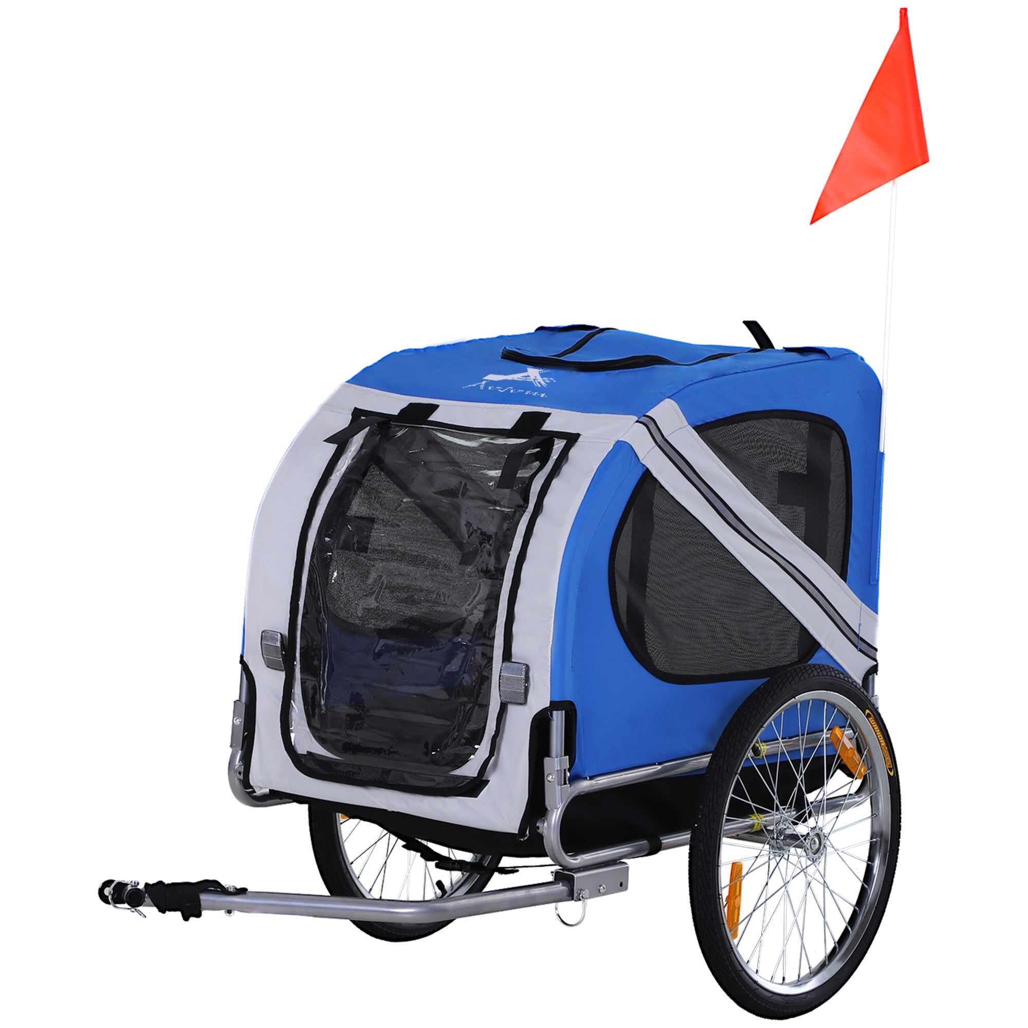 Aosom All-Terrain Dog Bike Trailer with Mesh Screen