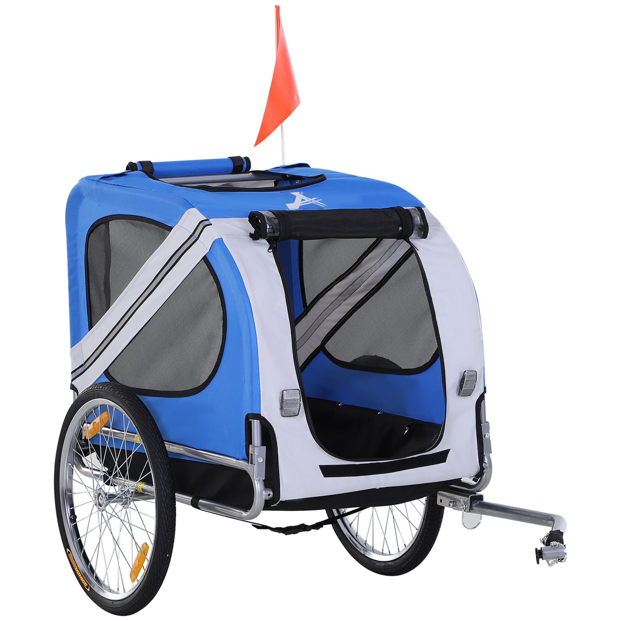 Aosom All-Terrain Dog Bike Trailer with Mesh Screen